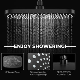 SeaCity dual shower head system with fixed rain head and handheld