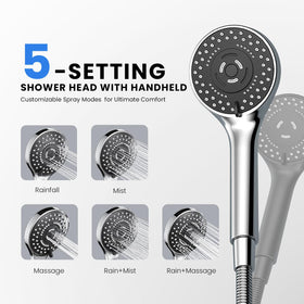SeaCity handheld showerhead provides targeted rinsing and flexible cleaning.