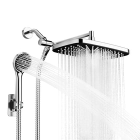 SeaCity wide rain shower head chrome finish delivers full-body coverage for a spa-like shower.