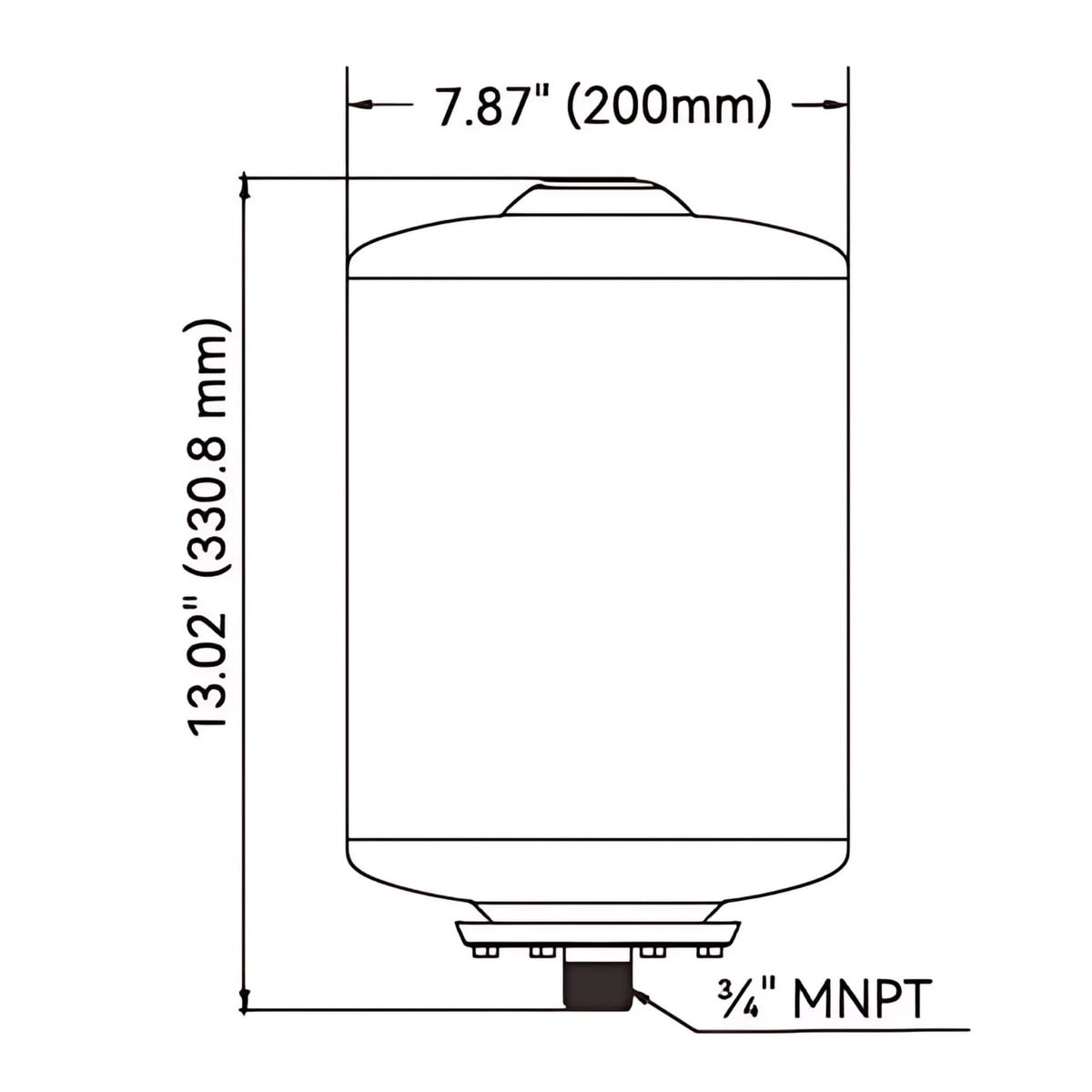 SEAFLO 2 Gallon accumulator ready to integrate into RV, boat, or off-grid systems.