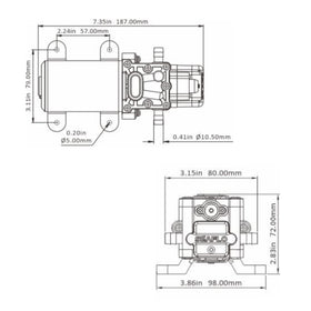 SEAFLO dry-run capability close-up communicates compatibility with low-water conditions.