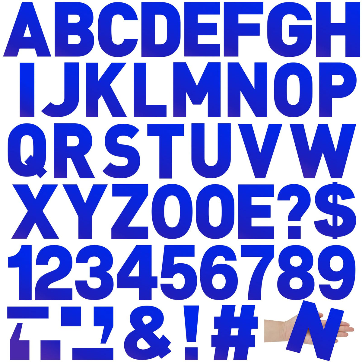 Seajan blue 6-inch vinyl letter stickers for classroom labeling and decoration
