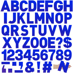Seajan blue 6-inch vinyl letter stickers for classroom labeling and decoration