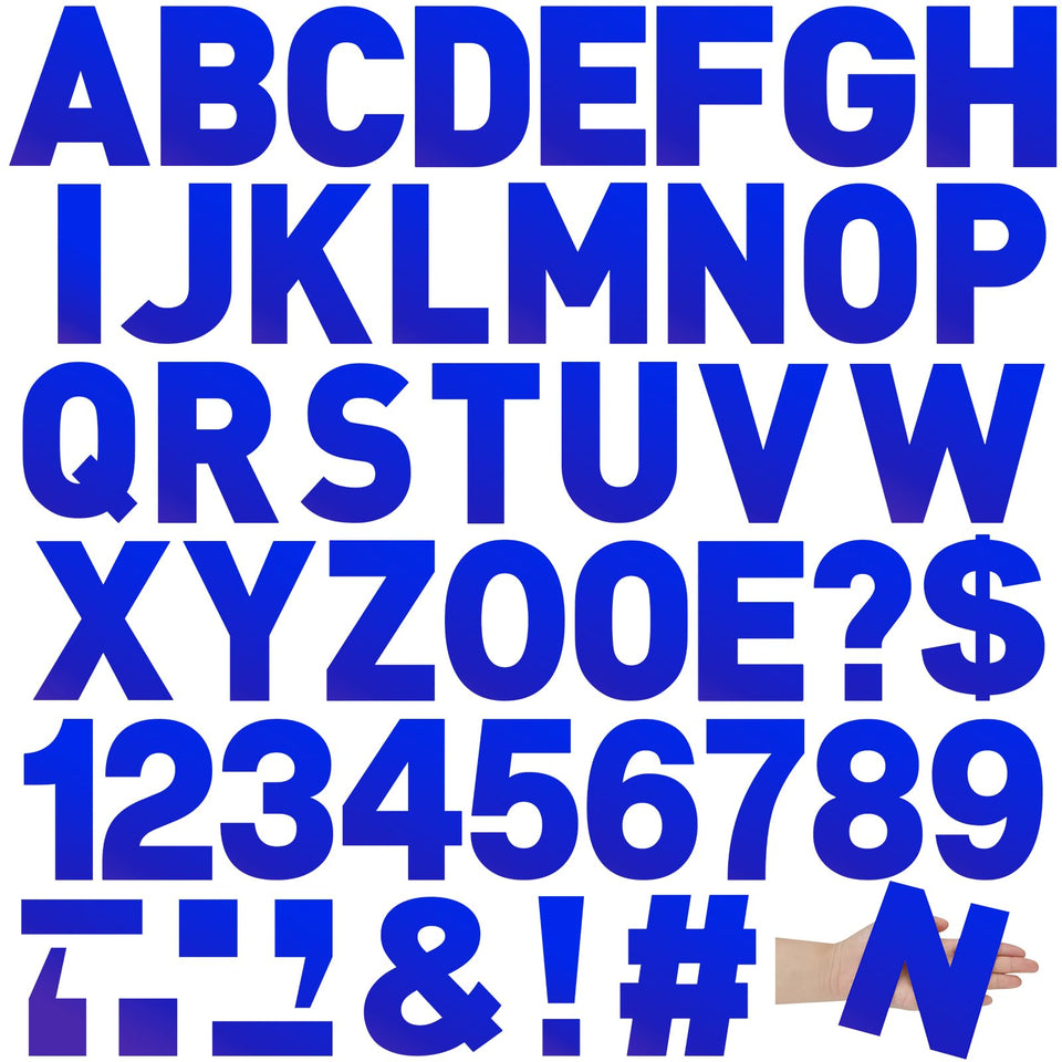 Seajan blue 6-inch vinyl letter stickers for classroom labeling and decoration
