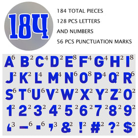 Seajan blue 6-inch vinyl letters ideal for posters and windows