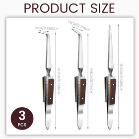 Seajan reverse-lock tweezers with straight tip for secure grip during delicate work.