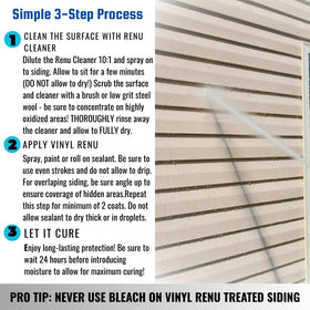 Seal It Green Vinyl Renu before and after color revival on siding.