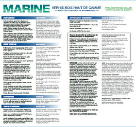 Seal-Once Marine Premium Wood Sealer shown with easy soap-and-water cleanup.