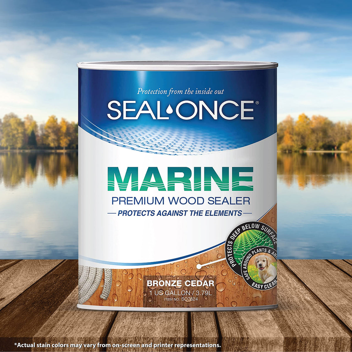 Seal-Once Marine Premium Wood Sealer shows fast-drying, easy-cleanup performance.