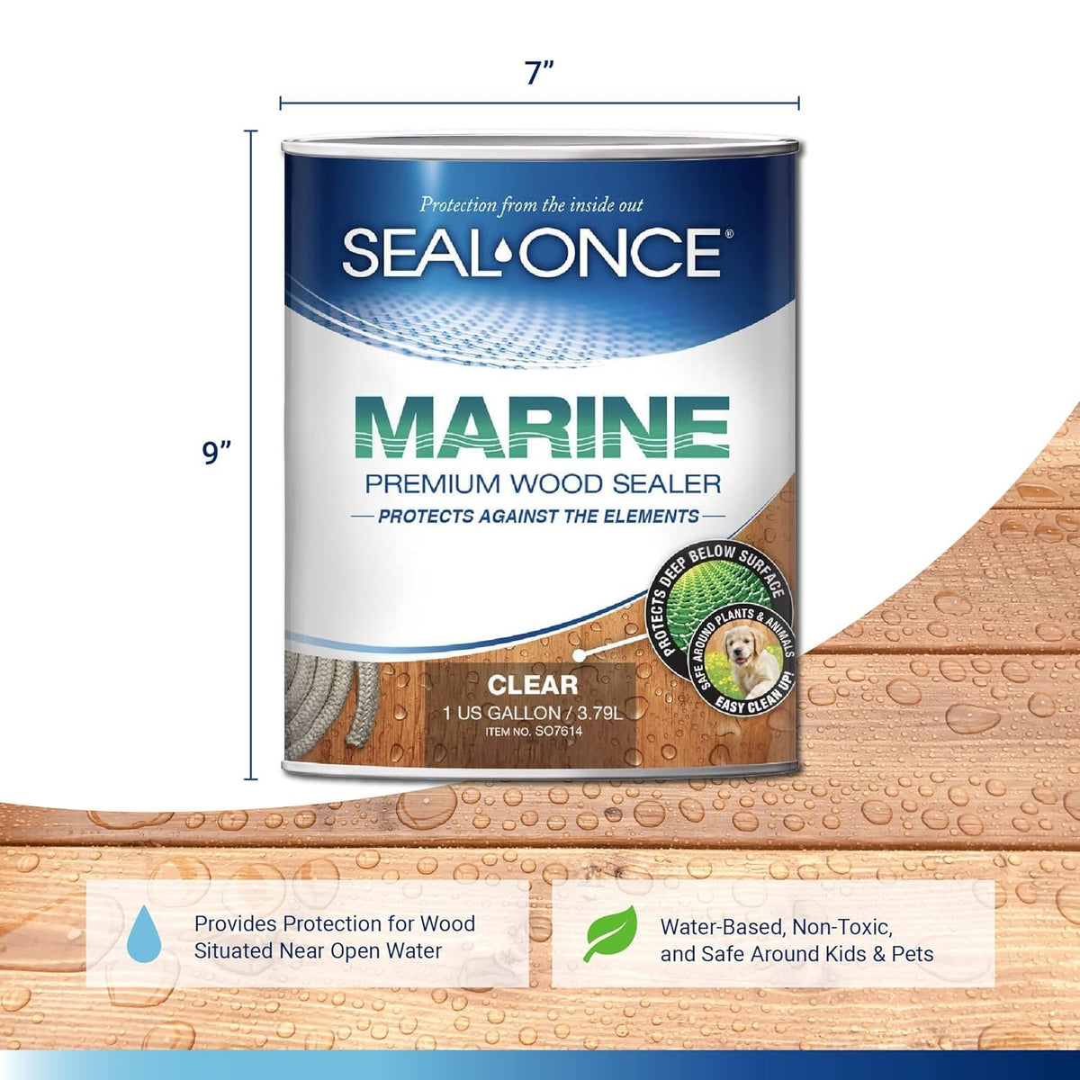 Seal-Once Marine Ready Mix guards boat docks from constant moisture.