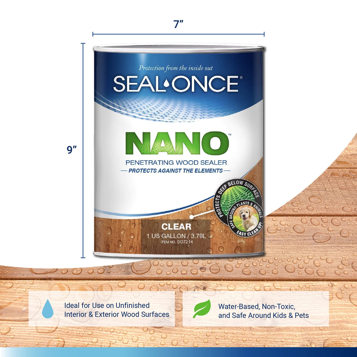 Seal-Once Nano Penetrating Wood Sealer on wood siding provides long-lasting moisture protection.