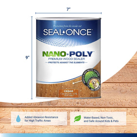 Seal-Once Nano+Poly seals cedar wood fence with long-lasting moisture resistance