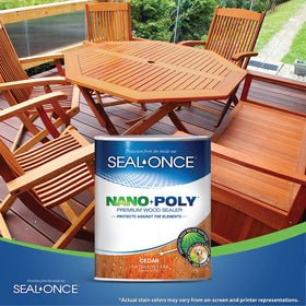 Seal-Once Nano+Poly offers an odorless, low-VOC finish for wood
