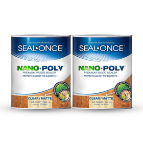 Seal-Once Nano+Poly bottle protects outdoor wood from moisture and wear