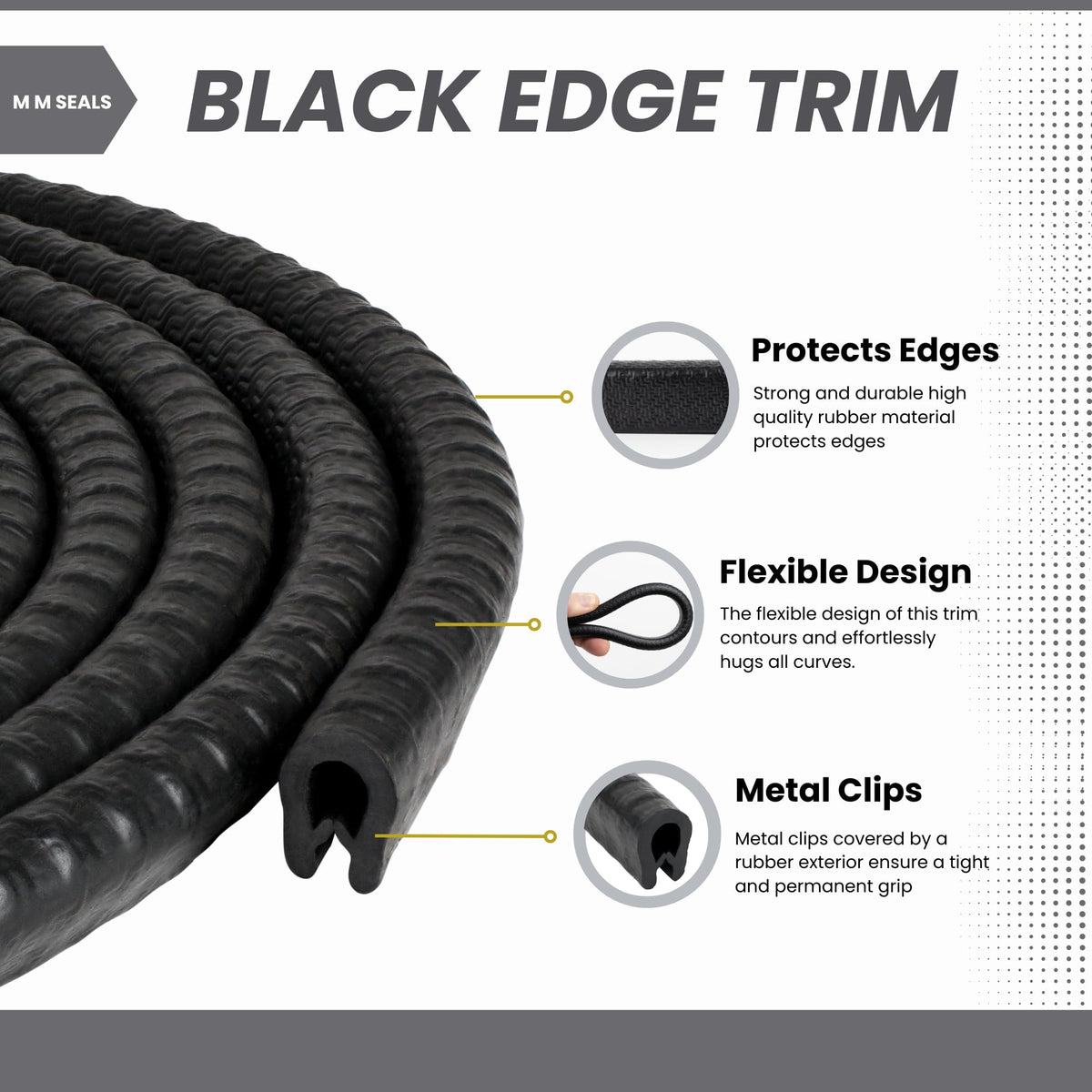 Seal Rubber Edge Trim installation easy no glue demonstrated