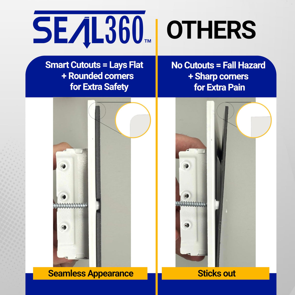 SEAL360 magnetic cover is not compatible with aluminum or high-fin vents.