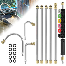 Sealegend extension wand with 30-degree tip for precise roof and gutter cleaning.
