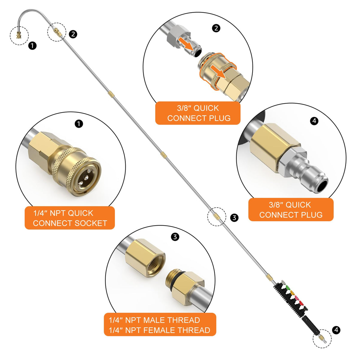 Sealegend extension wand straight wand for flat surface cleaning and edging.