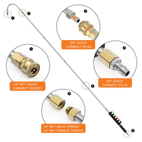 Sealegend extension wand straight wand for flat surface cleaning and edging.