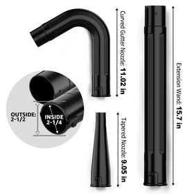 Sealegend shop vac hose showing 2-1/2 inch compatibility for debris pickup.