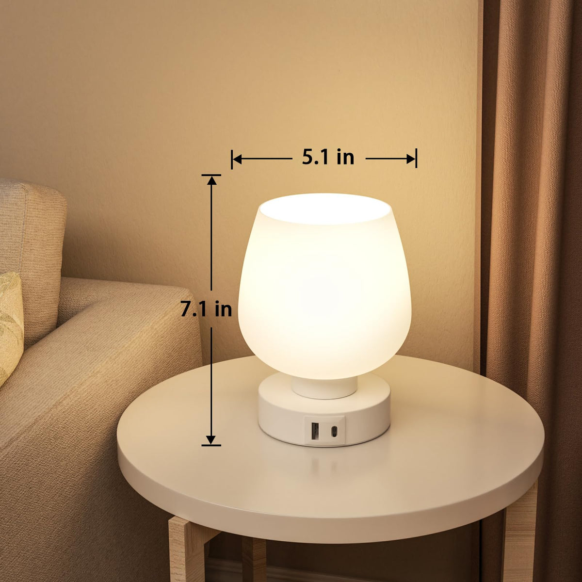 Seealle opal glass shade diffuses light for velvety, cozy illumination.
