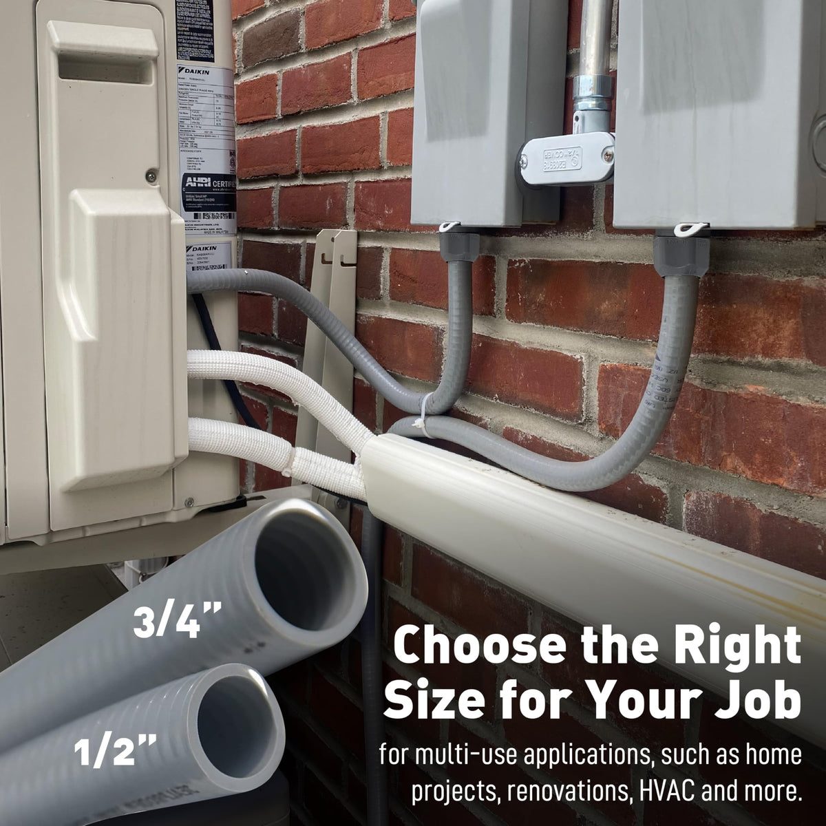Sealproof corrosion-resistant outdoor conduit offers durable weather resistance.