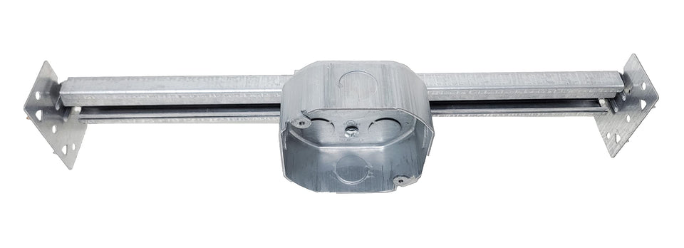 Sealproof fan brace installation view shows secure joist attachment for stability.