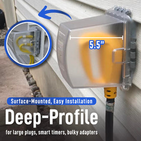 Sealproof GFCI, duplex, switch, and round configurations for flexible wiring outdoors.