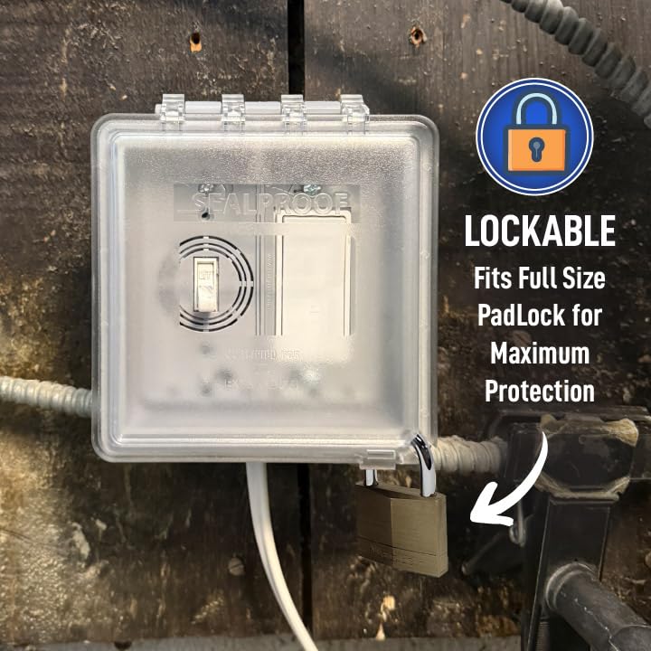 Sealproof gasket and mounting hardware included for easy outdoor installation.