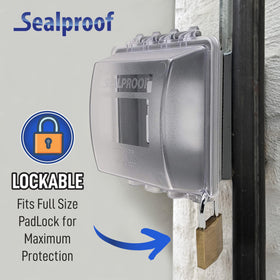 Sealproof lockable cover keeps circuits secure in outdoor environments.