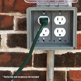 Sealproof low-profile depth of 1-5/8 inch minimizes wall protrusion.
