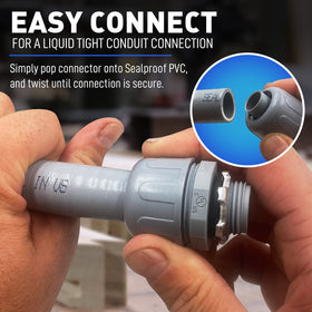 Sealproof made-in-USA conduit highlights quality and easy installation.