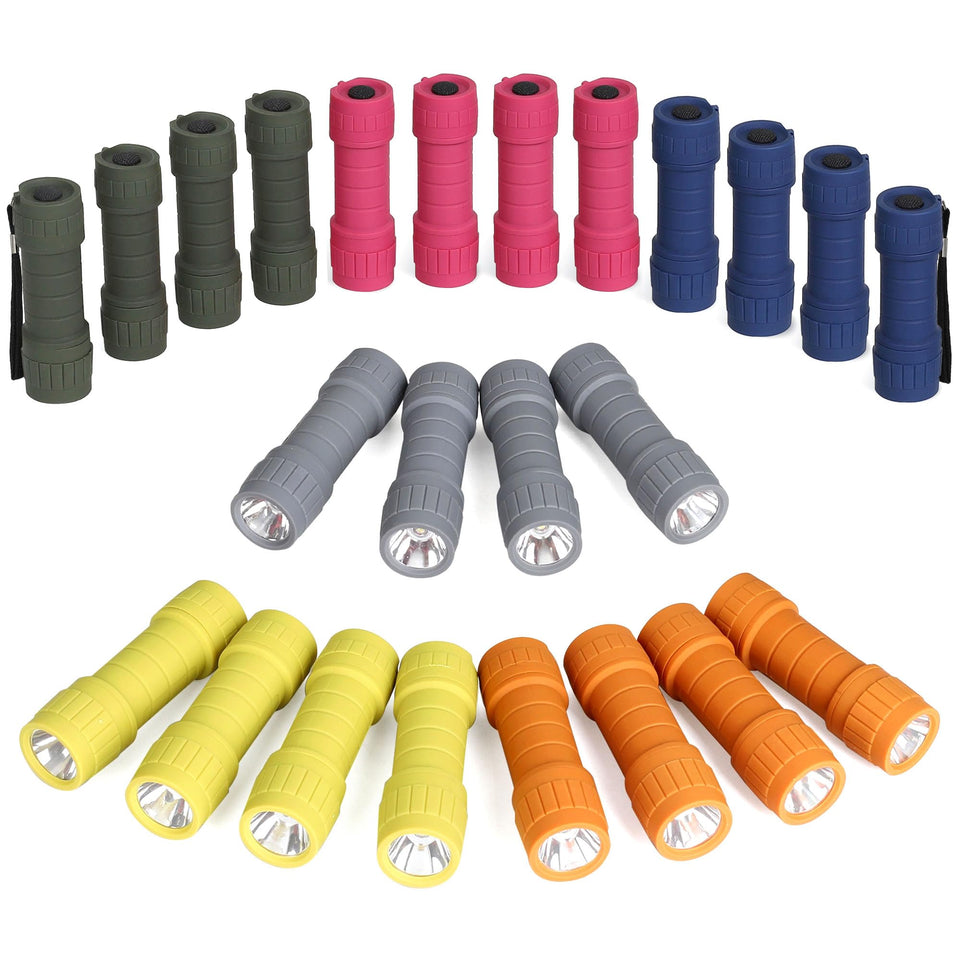 SEAMAGIC 24-pack flashlights packaging with batteries included for immediate outdoor use.