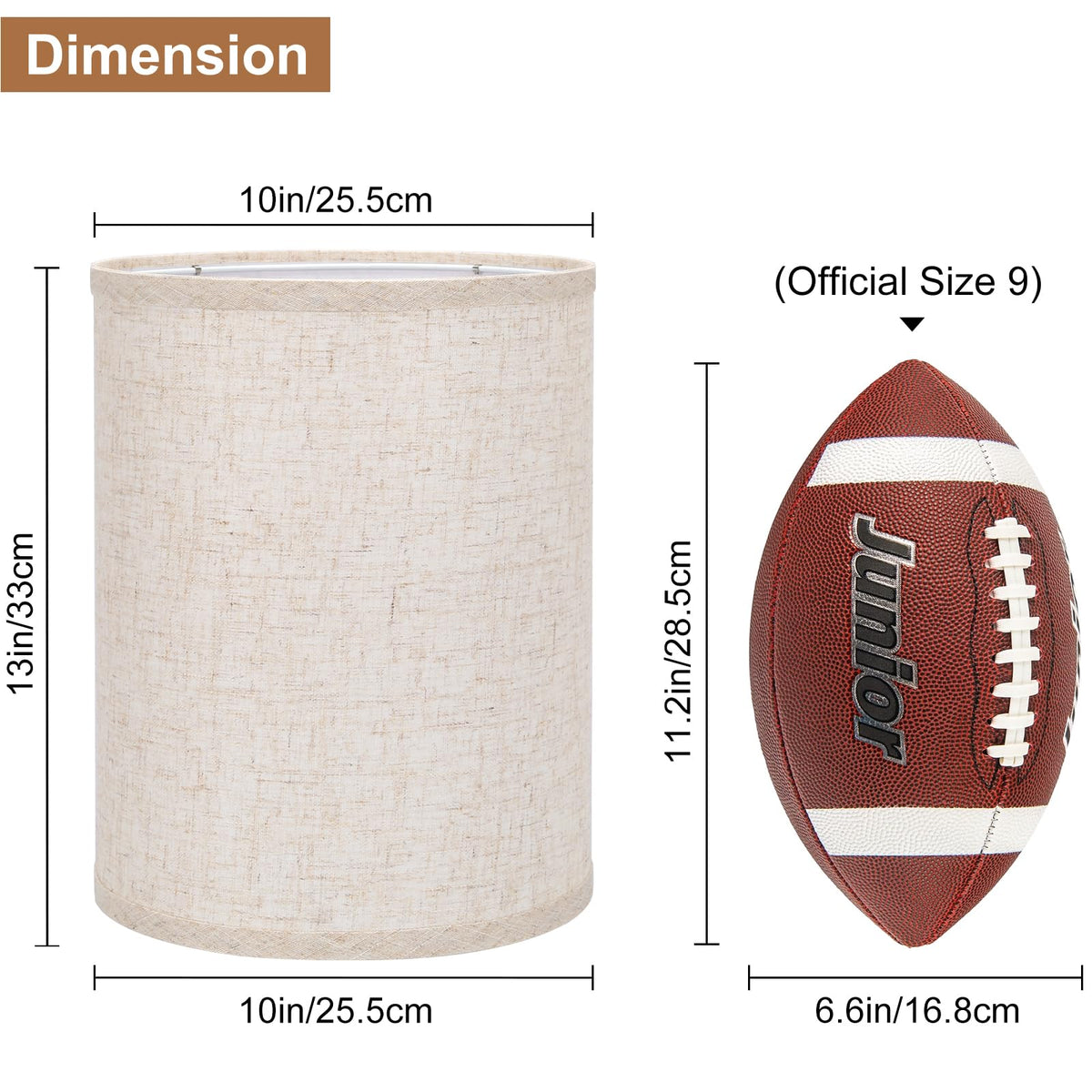 Beige linen drum shade by Seaside Village adds neutral elegance to lamps.