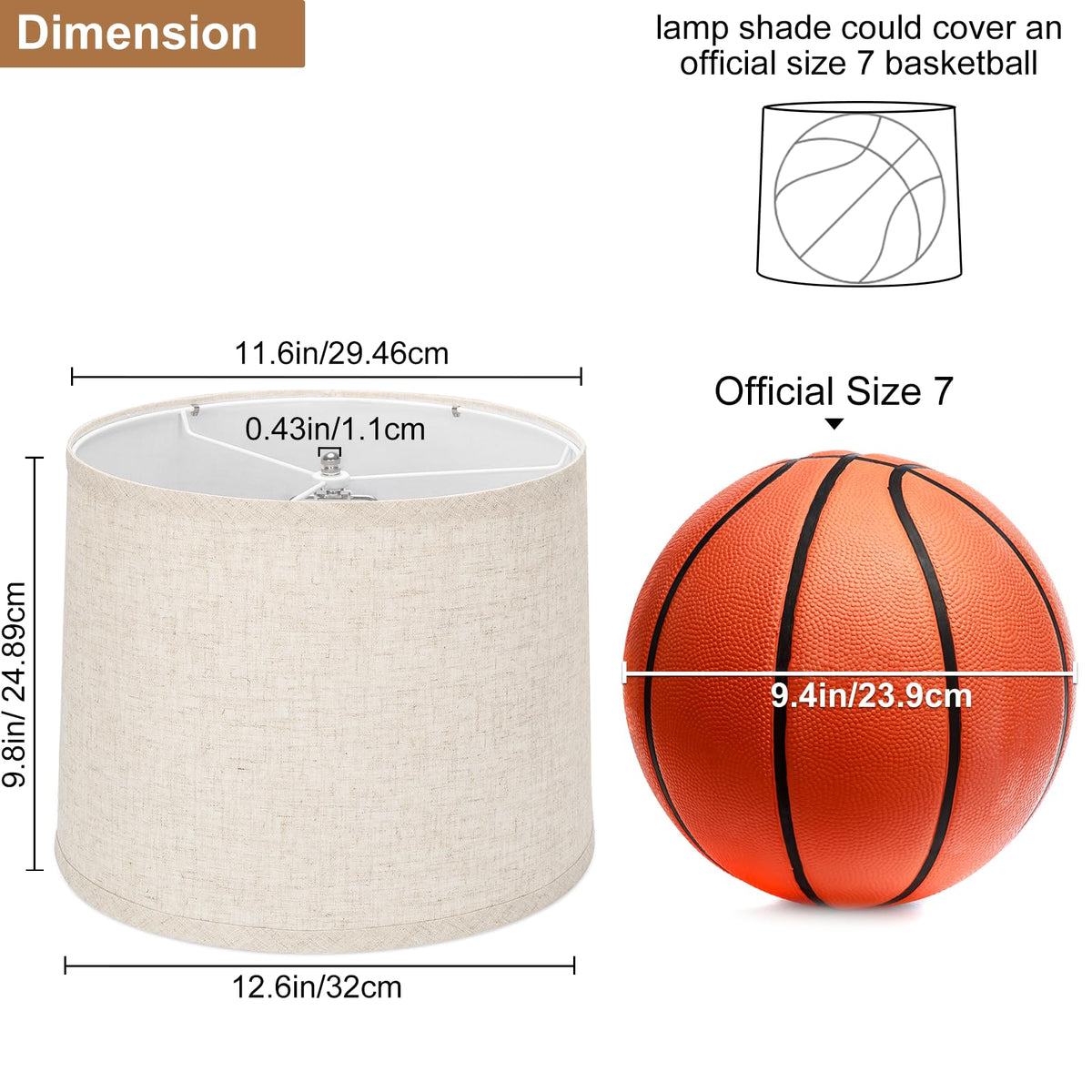 Beige linen lampshades by Seaside village fit most table lamps.