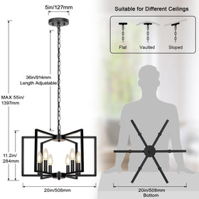 Seaside Village chandelier shows flower-design in unfolding metal frames