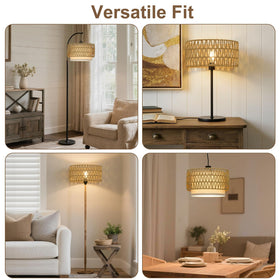 Seaside Village shade installed on lamp creates layered look