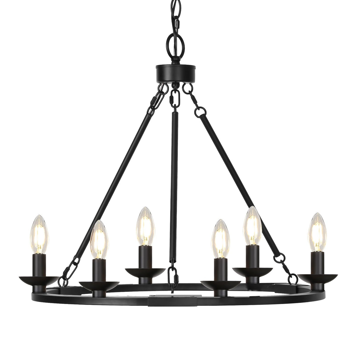 Seaside Village Chandelier in entryway with welcoming rustic style.