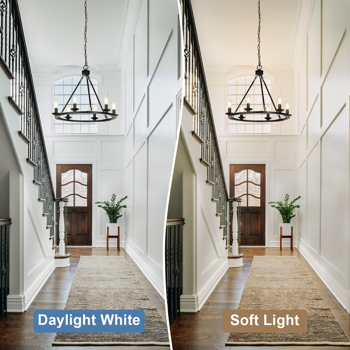 Seaside Village Chandelier in living room setting creates cozy illumination.