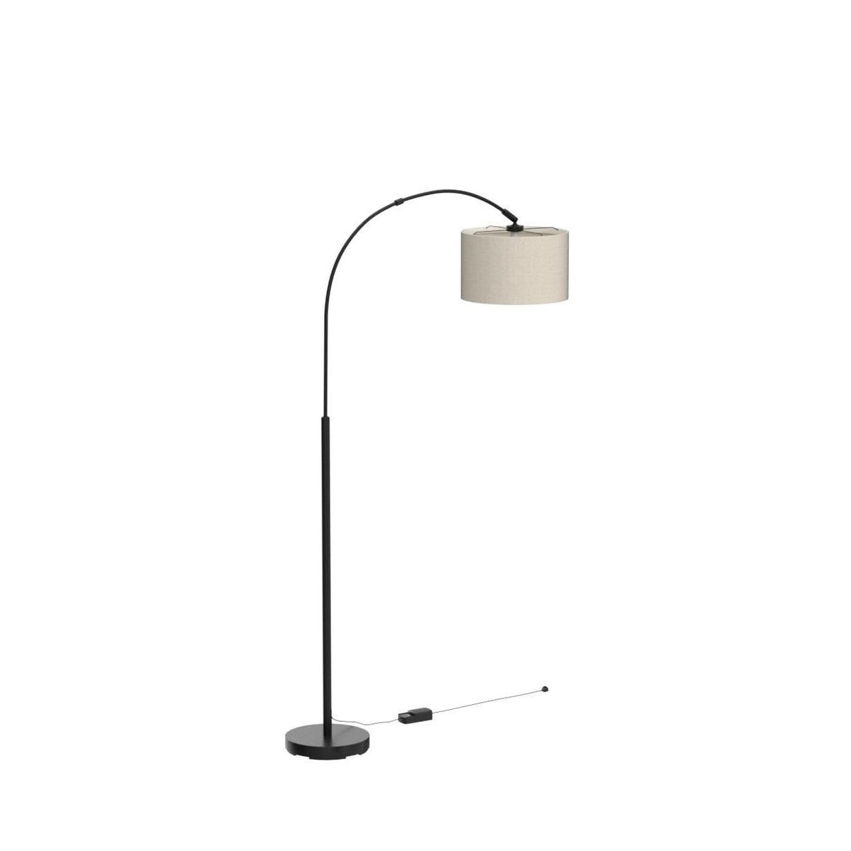 Seaside Village foot-dimmer lamp enables hands-free brightness control.