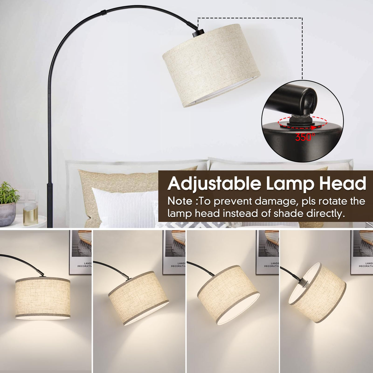 Seaside Village dimmable light adds over-couch illumination for evenings.