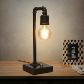 Seaside Village vintage lamp design complements a bedroom or loft space