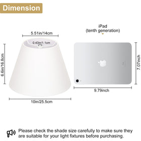 Seaside Village shade with clip adapters included simplifies setup for easy replacement.