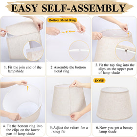 Seaside Village lamp shade packaged flat for safe transit and easy unpacking.