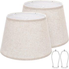 Seaside Village large drum lamp shade assembly showing its sturdy frame and wide fit.