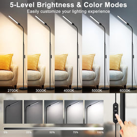 Seaside Village LED floor lamp 18W 2000LM for bright task lighting.
