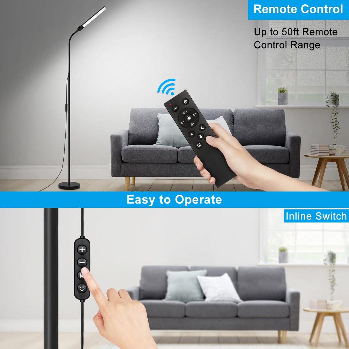 Color temperature from warm to cool for flexible ambience