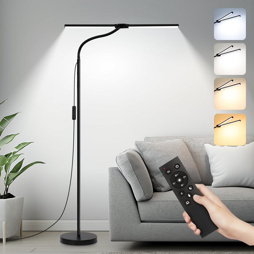 Seaside Village LED floor lamp with remote control for easy distant operation