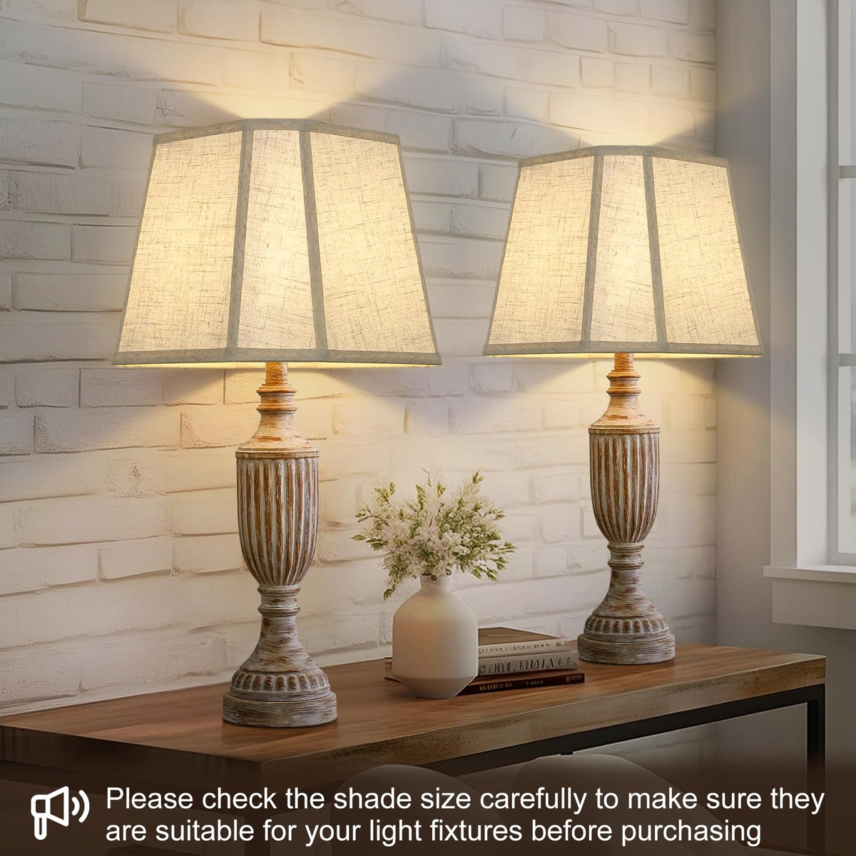 Seaside Village ambient lighting in living room with beige shade.