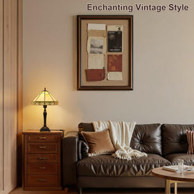Seaside Village living room lamp casting warm ambient lighting